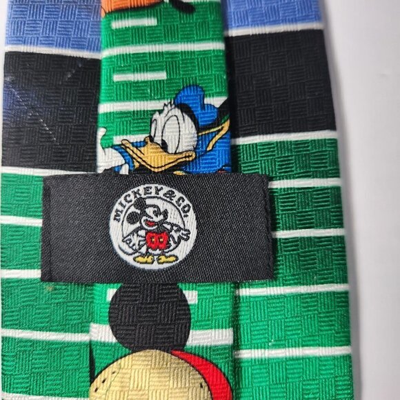 Mickey Mouse Football Necktie Men's 100% Silk Tie Made in Korea Mickey &… Co - Picture 9 of 11